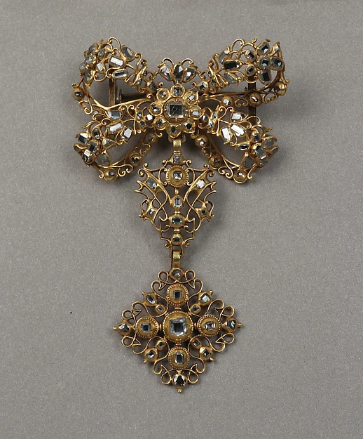 Victorian diamond stomacher brooch