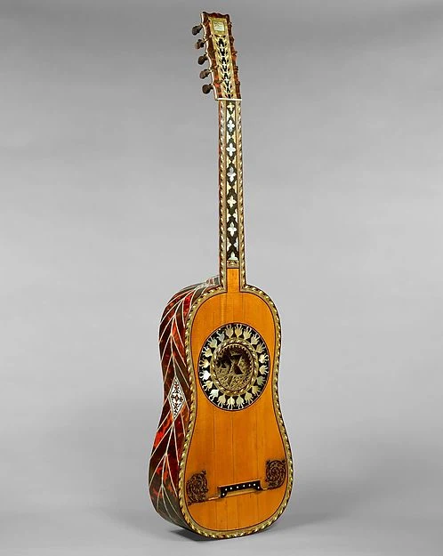 Inlaid parlour guitar, ca. 1800